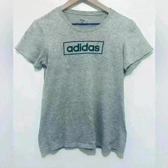 Adidas Core Box Graphic T-Shirt, Heather Gray, Women’s Size Small/Petite - Picture 4 of 10